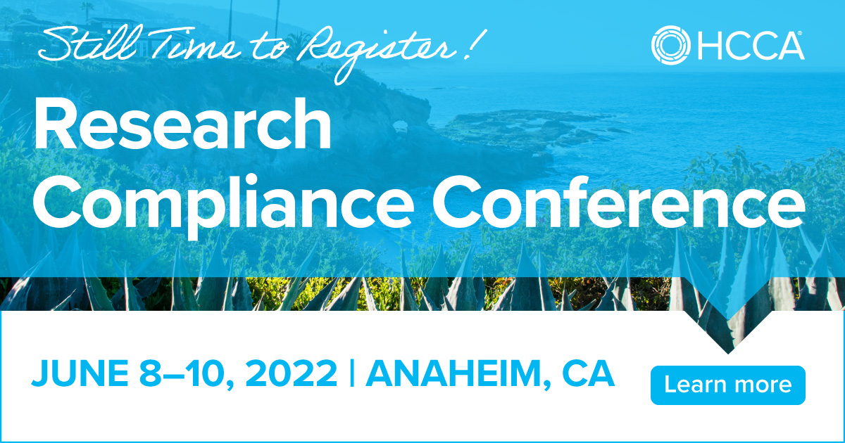 2022 Research Compliance Conference Handouts HCCA Official Site
