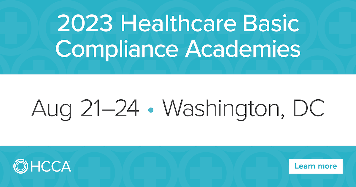 2023 Washington DC Healthcare Basic Compliance Academy - Overview ...