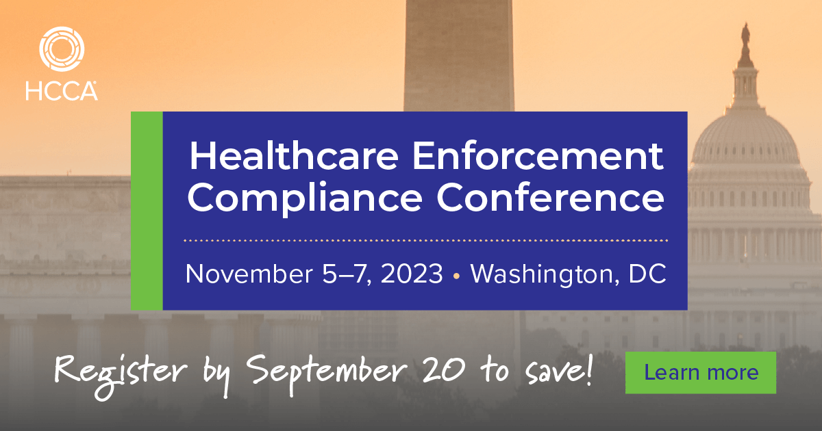 2023 Healthcare Enforcement Compliance Conference HCCA Official Site