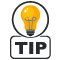 Lightbulb icon: TIP