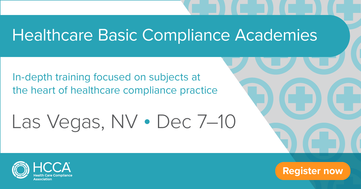 2020 December Basic Compliance Academy HCCA Official Site