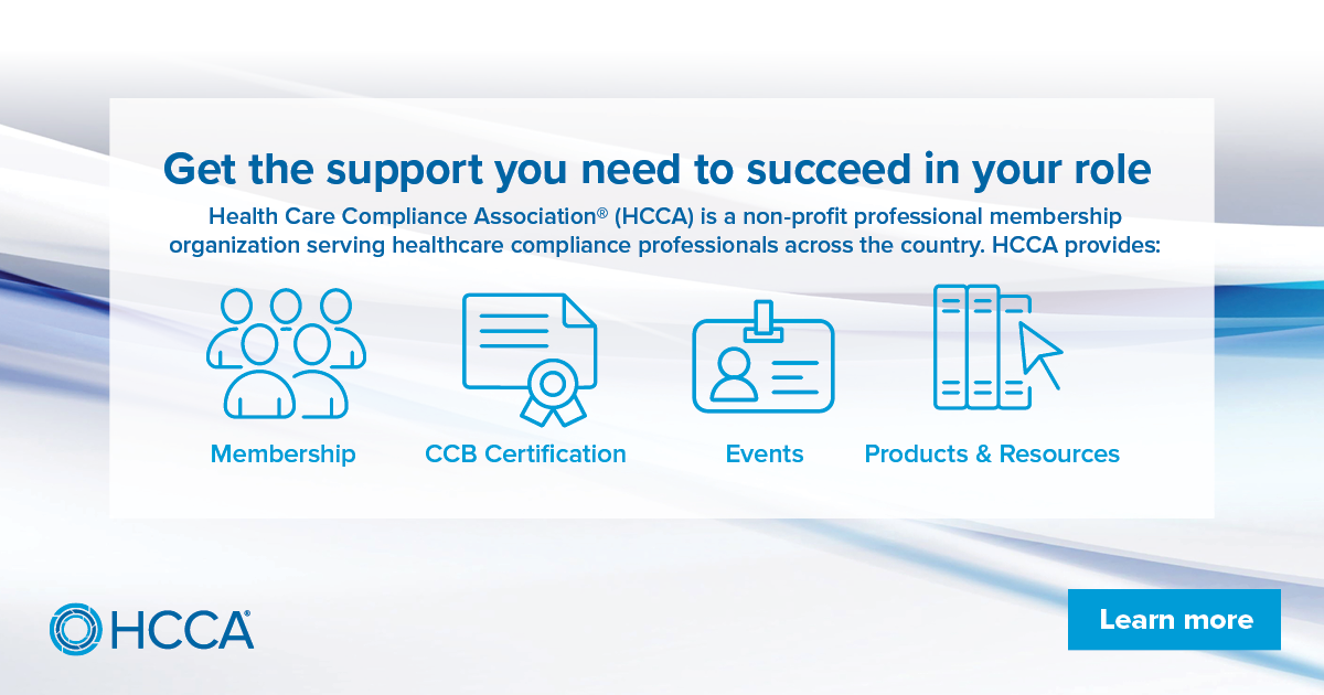 Health Care Compliance Association -HCCA| Support & Education ...