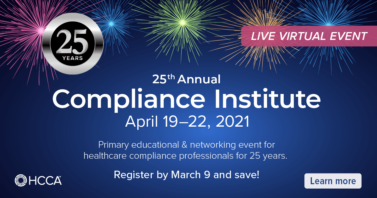 2021 Compliance Institute HCCA Official Site